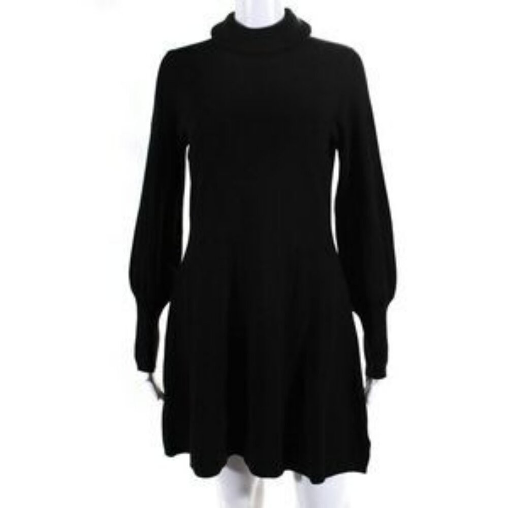 TAHARI Turtleneck PULLOVER SWEATER DRESS SZ M